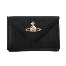 【12/10限定!当選確率1/2!MAX300%POINT BACK!※要エントリー】ヴィヴィアンウエストウッド Vivienne Westwood 3つ折り財布 小銭入れ付き ブラック レディース 5115002ew s0021 n402 black ENVELOPE BILLFOLD WITH POCKET【返品送料無料】[2025AW]