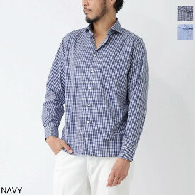 ギローバー GUY ROVER ギンガムチェック ホリゾンタルカラーシャツ 総柄シャツ メンズ 3850v2110l 551255 2 WASH【返品送料無料】[2025SS]