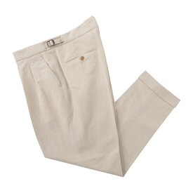 【12/10限定!当選確率1/2!MAX300%POINT BACK!※要エントリー】ベルウィッチ BERWICH ツープリーツ スラックス コットンパンツ メンズ scotch zg1802 mattgrey COTTON LINEN DELAVE【返品送料無料】[2025SS]