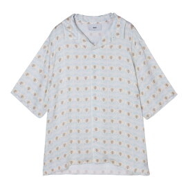 ボーラー BALR. 半袖シャツ 半袖オープンカラーシャツ マルチカラー メンズ gotl stamp box shirt brightwhite GOTL STAMP BOX SHIRT【返品送料無料】[2025SS]