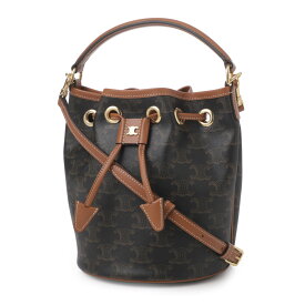 セリーヌ CELINE バケットバッグ 3WAY ショルダーバッグ ブラウン レディース 12167 2cas 04lu TEEN BUCKET CLARA TRIOMPHE CANVAS【返品送料無料】[2025AW]