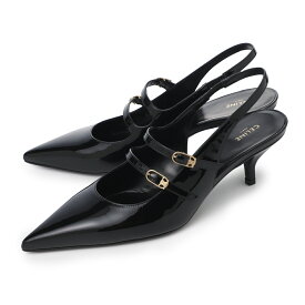 【アウトレット】セリーヌ CELINE パンプス ブラック レディース 大きいサイズあり 36232 4582c 38no CELINE JUDY DOUBLE STRAP MARY JANE SLINGBACK【返品送料無料】[2025SS]