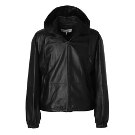 【アウトレット】ロエベ LOEWE フーデッド ブルゾン レザージャケット ブラック メンズ h526y34l42 1100【返品送料無料】[2025SS]