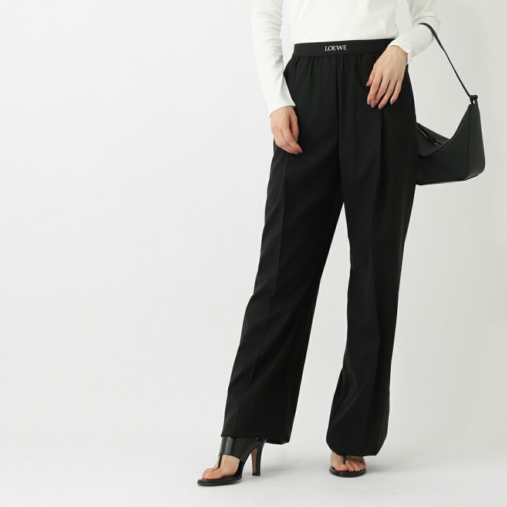 楽天市場】ロエベ LOEWE ウールパンツ トラウザーズ ブラック  