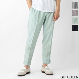 ベルウィッチ BERWICH ツープリーツ スラックス ウールパンツ メンズ scotch an1436 grey STRIPE VIRGIN WOOL【返品送料無料】[2025SS]