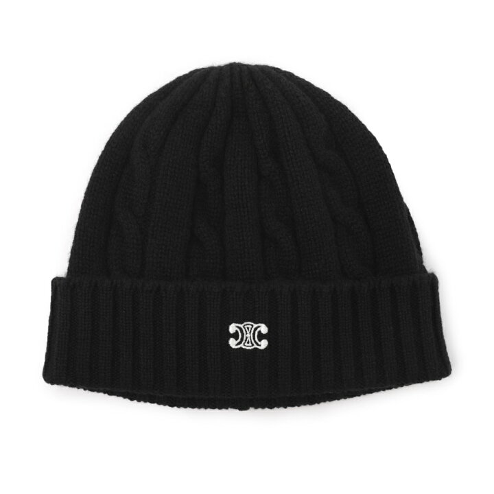 楽天市場】セリーヌ CELINE ニットキャップ ビーニー ブラック  