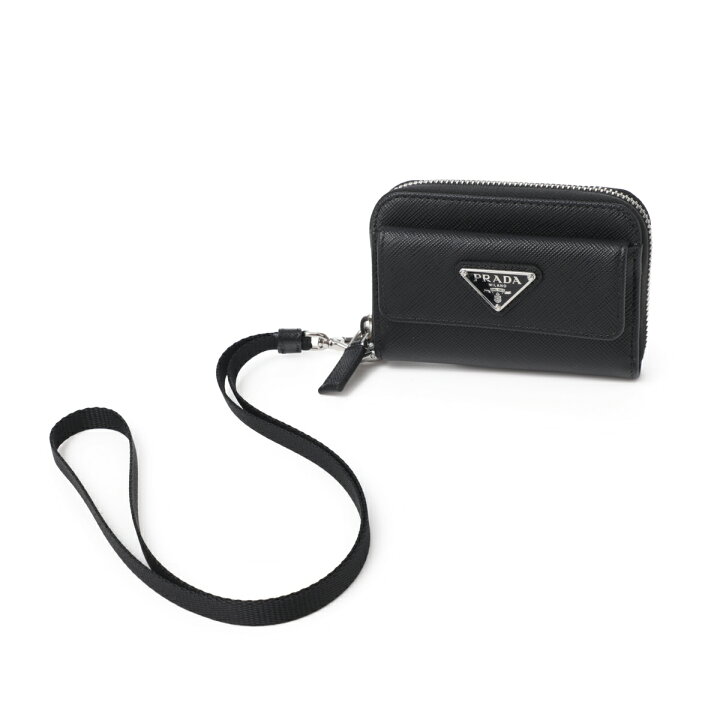 楽天市場】プラダ PRADA ストラップ付き コインケース ブラック メンズ  