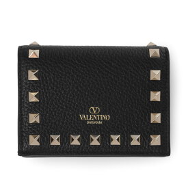【12/10限定!当選確率1/2!MAX300%POINT BACK!※要エントリー】ヴァレンティノガラヴァーニ VALENTINO GARAVANI 2つ折り財布 小銭入れ付き ブラック レディース 6w2p0p39vsh 0no【返品送料無料】[2025SS]