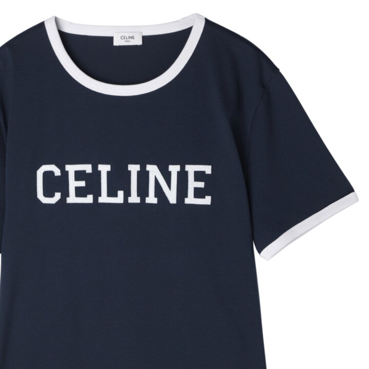 楽天市場】セリーヌ CELINE クルーネックTシャツ ブルー メンズ rx02r 