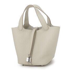 エルメス HERMES ハンドバッグ ベージュ レディース picotin lock18 pm sv w taurillonclemence beton PICOTIN LOCK 18/PM トリヨンクレマンス ベトン シルバー金具 W刻印【返品交換不可】