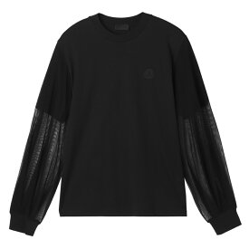 【12/10限定!当選確率1/2!MAX300%POINT BACK!※要エントリー】【アウトレット】モンクレール MONCLER クルーネック 長袖Tシャツ ブラック レディース 8d00005 89ayw 999【返品送料無料】[2025AW][outnew]