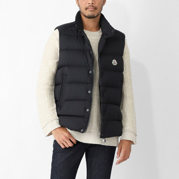 楽天市場】モンクレール MONCLER ダウンベスト ブラック メンズ 大きい 