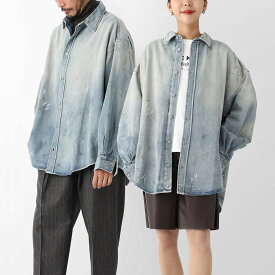 【アウトレット】アクネ ACNE STUDIOS シャツジャケット デニムジャケット ブルー メンズ レディース cb0103 fn ux shir000058 228 lightblue【返品送料無料】