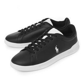 ポロラルフローレン POLO RALPH LAUREN スニーカー ブラック メンズ 809944784 004 HERITAGE COURT 2【返品送料無料】[2025AW]