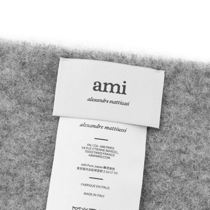 楽天市場】アミ AMI マフラー スカーフ グレー メンズ レディース  