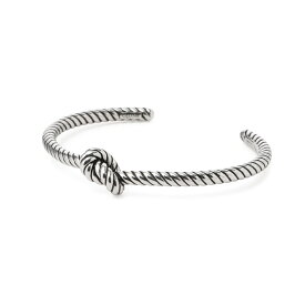 セリーヌ CELINE バングル ブレスレット シルバー メンズ 461oq 6bra 36si KNOT CORD PATTERNED CUFF【返品送料無料】