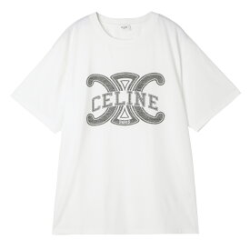 セリーヌ CELINE クルーネックTシャツ ホワイト メンズ rx0bo 671q 01ob LOOSE T-SHIRT【返品送料無料】[2025AW]