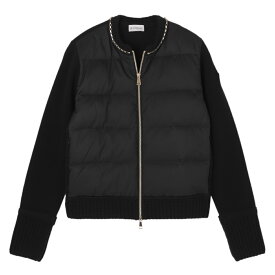 【12/10限定!当選確率1/2!MAX300%POINT BACK!※要エントリー】【アウトレット】モンクレール MONCLER ダウン切り替え ジップアップ カーディガン ブラック レディース 9b00017 m1241 999【返品送料無料】[2025AW][outnew]