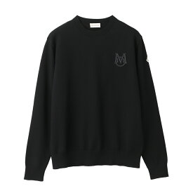 【アウトレット】モンクレール MONCLER クルーネックニット ブラック メンズ 9c00013 m1113 999【返品送料無料】[2025AW][outnew]
