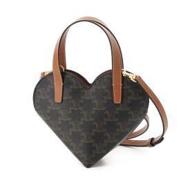 セリーヌ CELINE ハンドバッグ 3WAY ミニバッグ ブラウン レディース 10p51 2gt9 04lu TEEN COEUR CELINE TRIOMPHE CANVAS【返品送料無料】[2025AW]