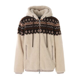 モンクレール MONCLER フーデッドブルゾン ボアジャケット ベージュ メンズ 8g00064 89b7o p22【返品送料無料】[2025AW]