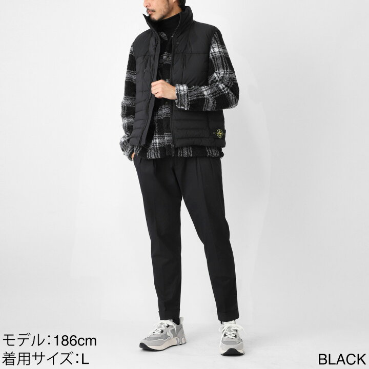 楽天市場】ストーンアイランド STONE ISLAND ダウンベスト ブラック 