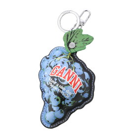 ガニー GANNI コインケース キーリング付き ブルー レディース a6808 695 silverlakeblue GRAPE COIN PURSE【返品送料無料】