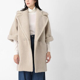 ヘルノ HERNO ダブルブレストコート ベージュ レディース 大きいサイズあり gc000492d 12735 1983 MELANGE TEDDY メランジテディコート 7分袖ダブルコート【返品送料無料】