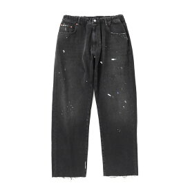 エムエム 6 メゾンマルジェラ MM6 Maison Margiela ジップフライジーンズ ストレートパンツ ブラック メンズ sh0la0027 m30011 966 デニムパンツ ストレートレッグジーンズ Gパン【返品送料無料】