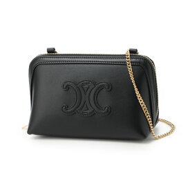 セリーヌ CELINE ショルダーバッグ ミニバッグ チェーン付き クラッチバッグ ブラック レディース 10e38 3dr8 38no CLUTCH ON CHAIN CUIR TRIOMPHE【返品送料無料】[2025AW]