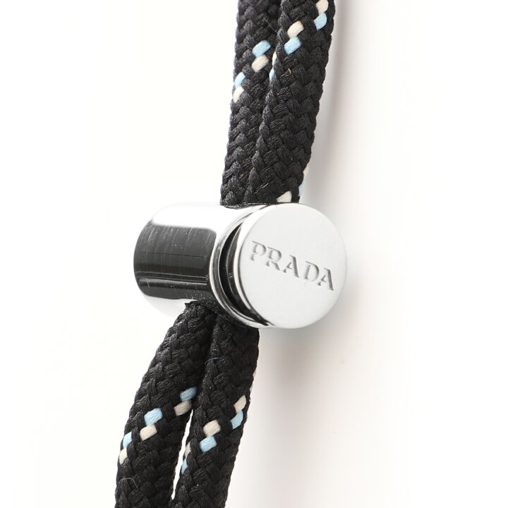 楽天市場】プラダ PRADA ストラップ付き カードケース ブラック メンズ