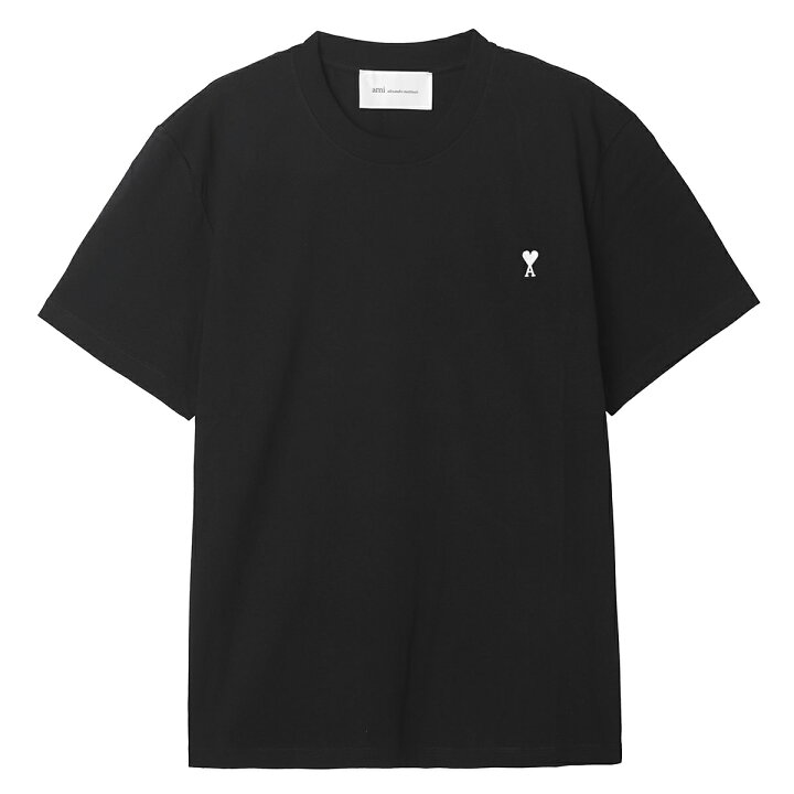 AMI PARIS黒のラウンドネックスポーツシャツ Mサイズ B1 AMI Paris Ami 