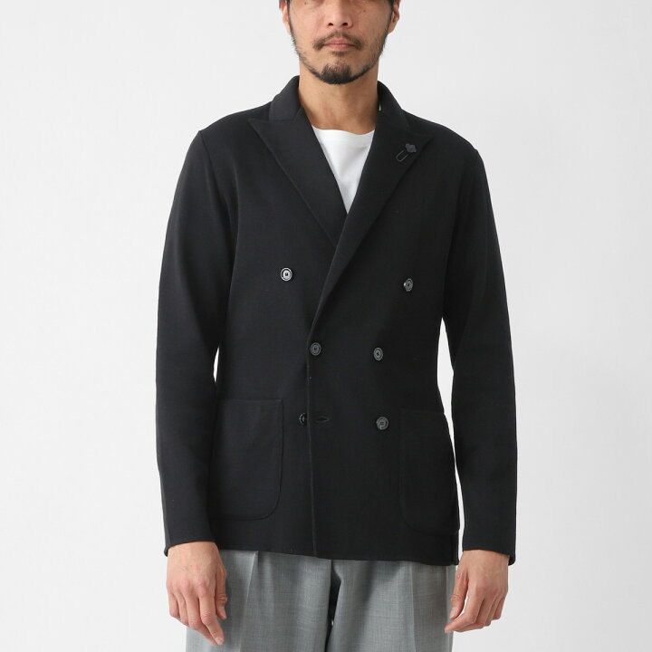 楽天市場】ラルディーニ LARDINI ダブルブレスト ニットジャケット 