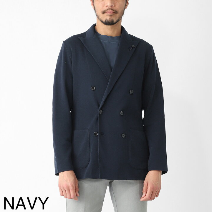楽天市場】ラルディーニ LARDINI ダブルブレスト ニットジャケット 