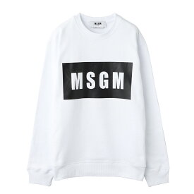 【アウトレット】【ラスト1点】【訳あり】エムエスジーエム MSGM クルーネックスウェット ホワイト 2000mdm523 200000【返品交換不可】