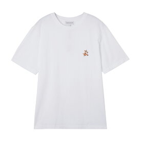 【訳あり】【アウトレット】メゾンキツネ MAISON KITSUNE クルーネックTシャツ ホワイト メンズ mm00125kj0008 SPEEDY FOX PATCH COMFORT TEE-SHIRT【返品交換不可】