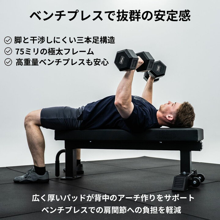 楽天市場】MBC コンペティションフラットベンチ トレーニングベンチ 