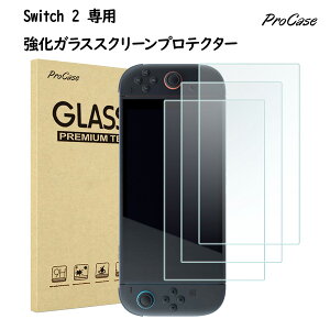 ProCase Switch 2 ��p �����K���X�X�N���[���v���e�N�^�[ 3���Z�b�g 9H�d�x �w��h�~ �����^ �C�A�Ȃ����t��