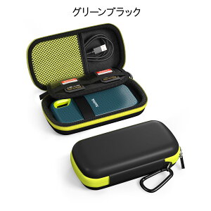 ProCase EVA�n�[�h�V�F�� SanDisk�|�[�^�u��SSD��p�P�[�X �ϏՌ� ���� �h�o �����x���x�b�g SD�J�[�h�X���b�g�t�� ���b�V���|�P�b�g �y�ʃR���p�N�g �O�t��SSD���[ ���s�P�[�X