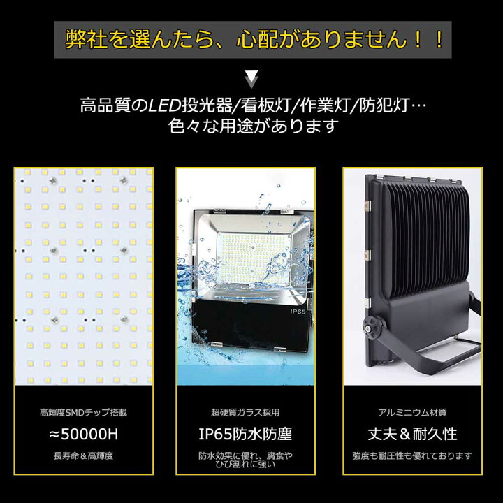 楽天市場】【5セット】led投光器 1000W水銀灯相当 20000ルーメン 100w 