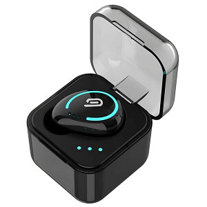 Bluetooth ヘッドセット 片耳 ワイヤレス イヤホン Hi-Fi ワイヤレス ブルートゥースヘッドセットV5.0 ハンズフリー通話 超軽量自動ペアリング IPX7防水 500mAh充電ケース付 マイク内蔵 ハンズフリ