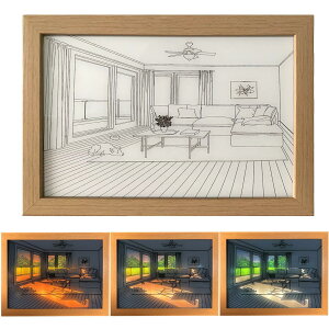 間接照明 ナイトライト テーブルランプ プレゼント 卓上ライト 絵画 インテリア LEDライト 人気 インテリア照明 玄関 廊下 常夜灯 引越し祝い 新築祝い 面白いプレゼント #5