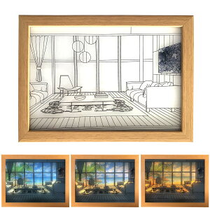 間接照明 ナイトライト テーブルランプ プレゼント 卓上ライト 絵画 インテリア LEDライト 人気 インテリア照明 玄関 廊下 常夜灯 引越し祝い 新築祝い 面白いプレゼント #1