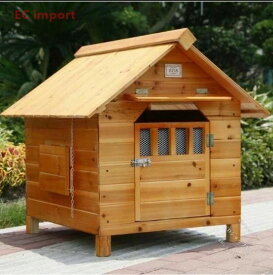小型犬 夏は涼しく冬は暖かい 犬小屋 屋外用 天然木 ペットハウス 中型犬 ドッグハウス 耐候性 組み立て 脚付き 犬舎 三角屋根 通気性 木製