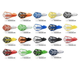 【最安値に挑戦】ACERBIS アチェルビス X-future ハンドガード、モトクロス、エンデューロ、超軽量、ベンチレーション オープンエンド hand guards 24296