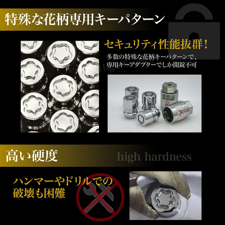 楽天市場】[公式]輸入車用ホイール 盗難防止 ホイールロックボルト 