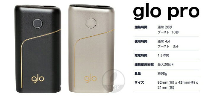 楽天市場 Glo Pro グロー プロ カラーは4種類 バーガンディー ピスタチオ ブラック シャンパン 電子タバコ 本体 Mck