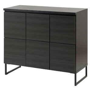 収納ラック ◆送料無料・日本製◆【スタイリッシュブラック スクエアキャビネット 扉タイプ 幅106cm st-0002】 収納棚 リビングチェスト リビングキャビネット シェルフ