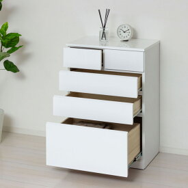 鏡面仕上げの洋服ダンス【シャイン チェスト】クロシオ