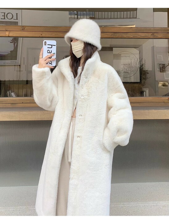楽天市場】エコファーロングコート レディース ロング丈 もこもこ  